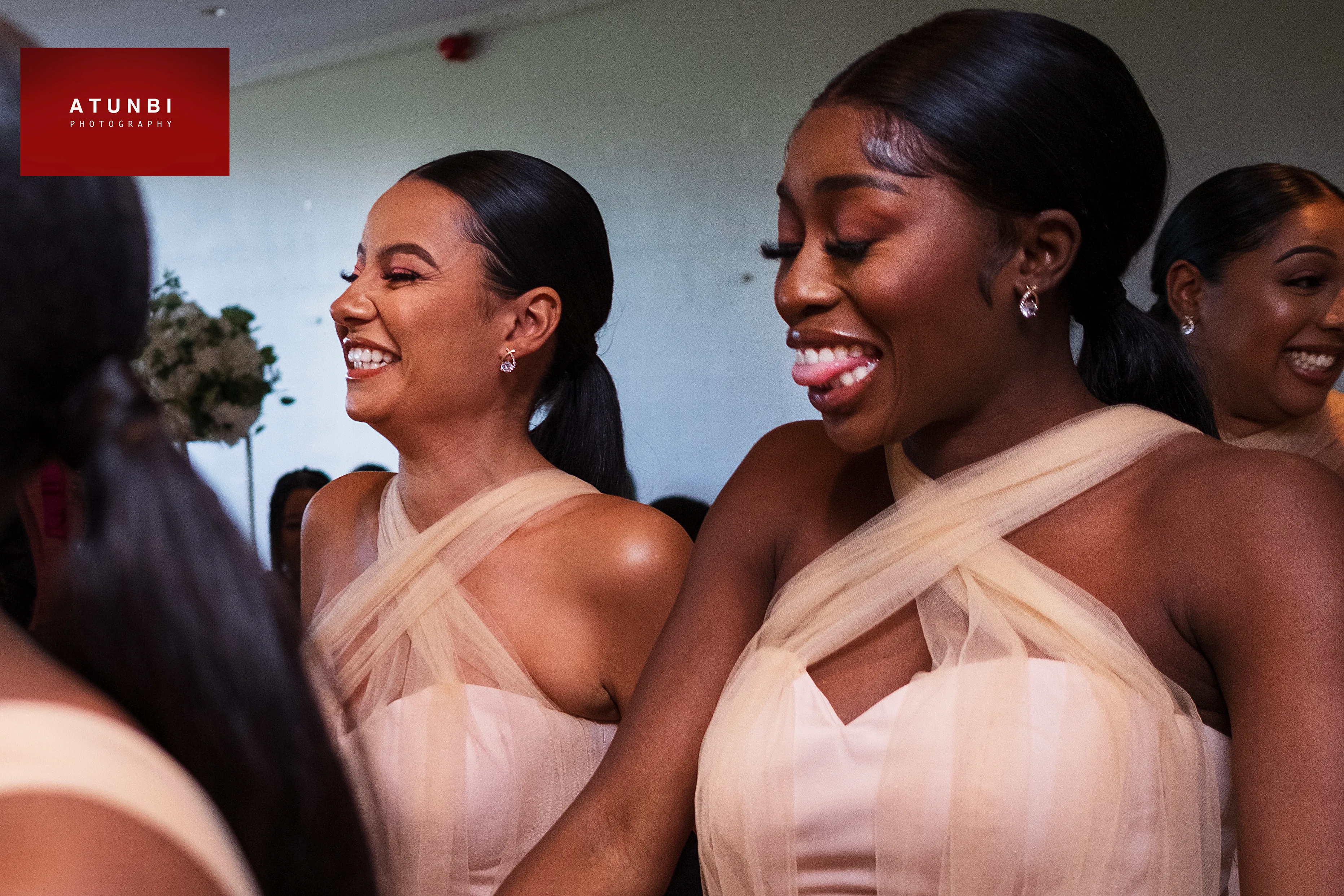 dancing bridesmaids